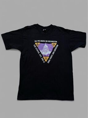 Vintage 1993 The March on Washington LGBTQ Gay Queer Pride T-Shirt. Size XL.